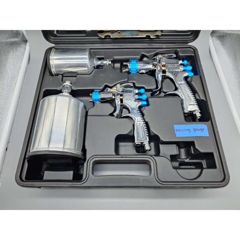 DeVilbiss StartingLine HVLP Paint Spray Gun Kit 2-Gun Set